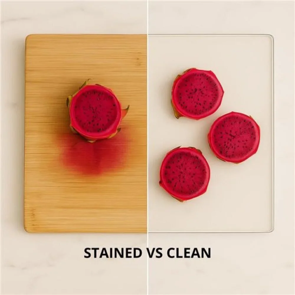 Acrylic Cutting Board with Counter Lip, Clear Cutting Boards for Countertop